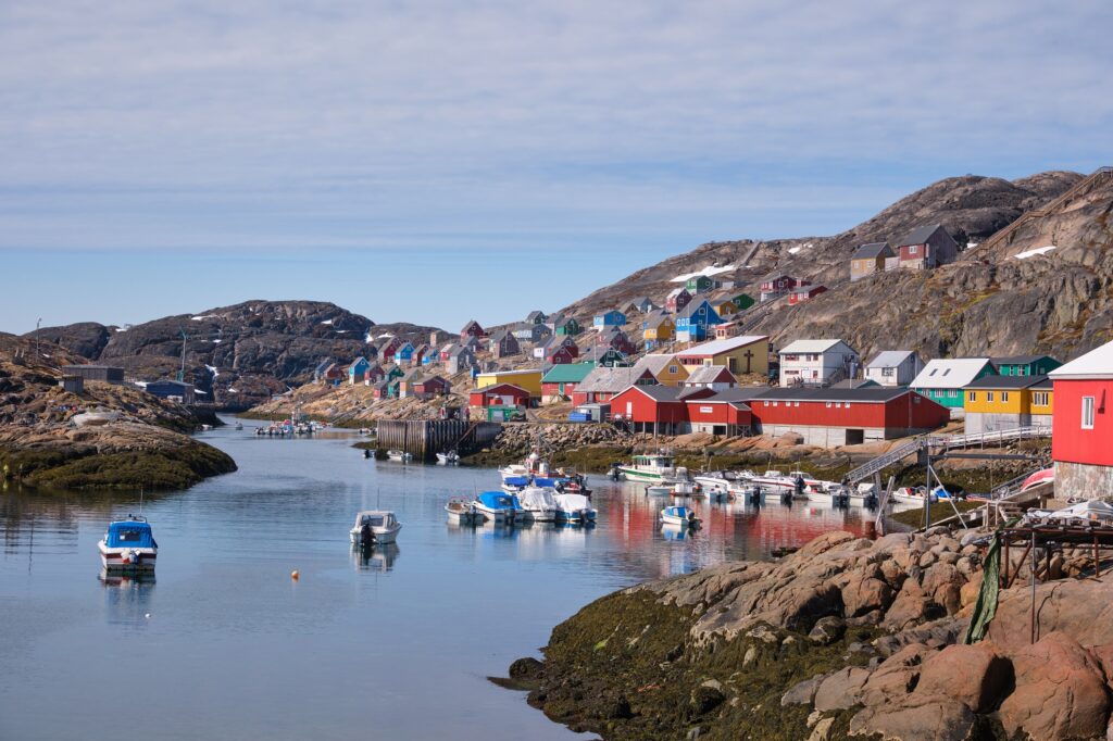 The small settlement of Kangaamiut and its harbour, West Greenland