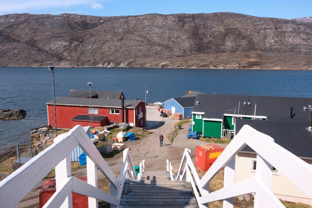 Stairs forming one of the main thoroughfares in Sarfannguit