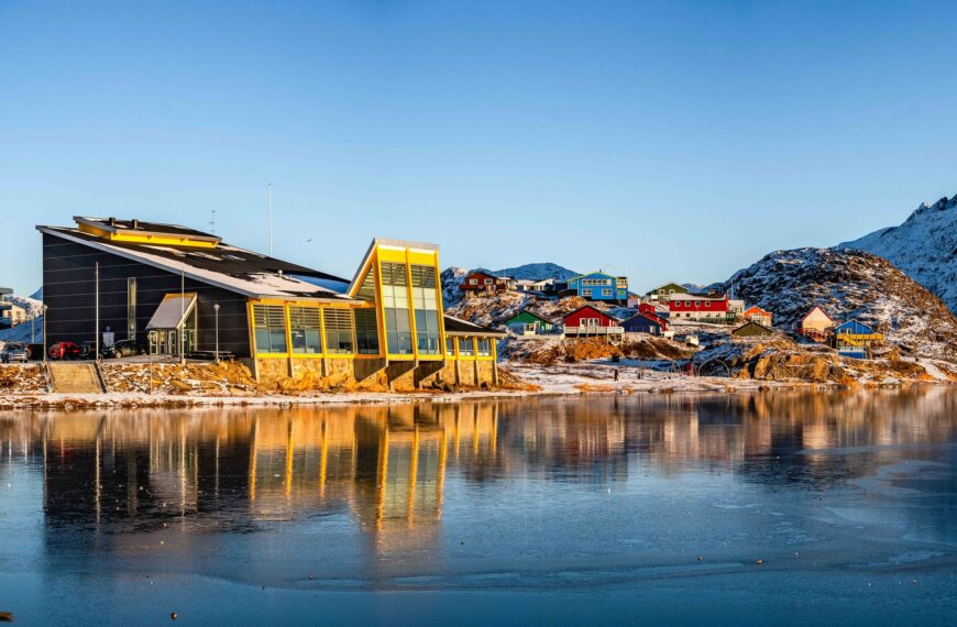 Taseralik Culture Centre overlooking the lake in Sisimiut - West Greenland