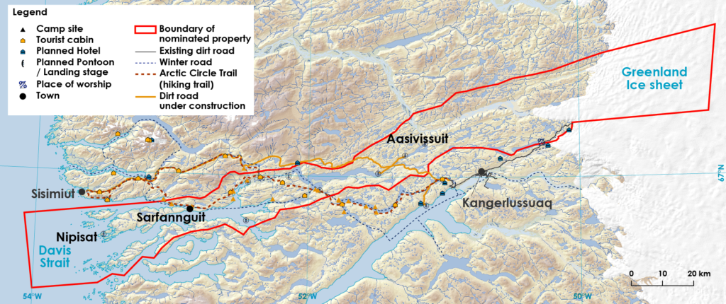 Map of Aasivissuit - Nipisat UNESCO area