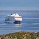 Cruise ship approaching Sisimiut