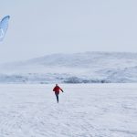 Approaching the finish line on the Asi Ultra Marathon in Greenland